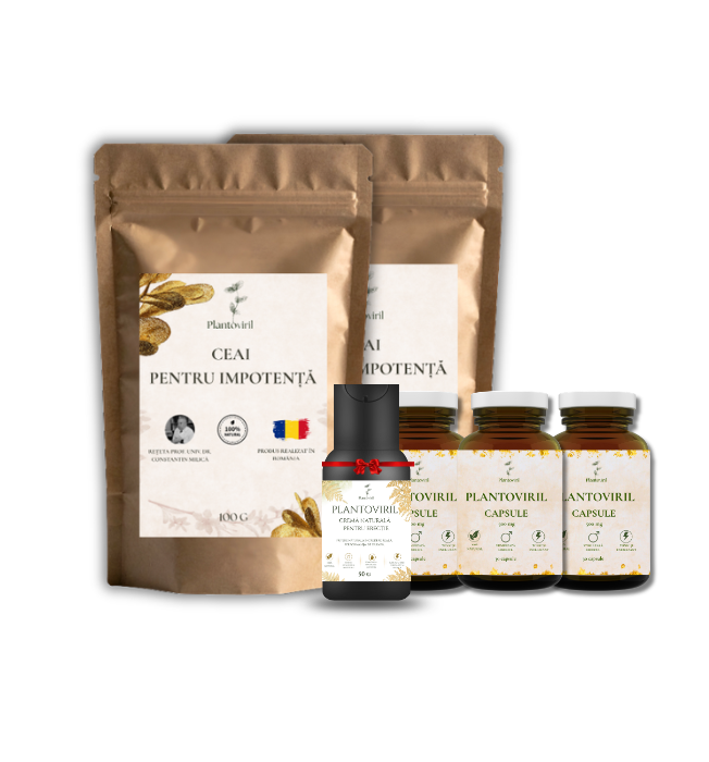 Plantoviril Pachet Ceai + Capsule + Cremă CADOU